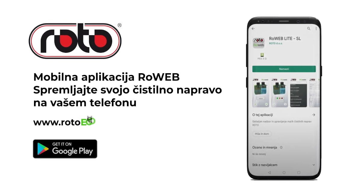 ROTO roweb pametne cistilne naprave